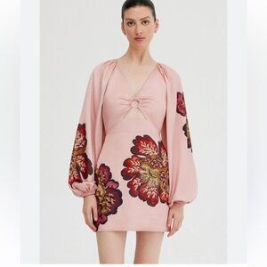 Elegant Pink Floral Dress